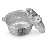 Aluminum Food Container Disposable Pot With Lid (10 Pc Pack)