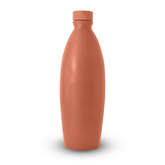 Terracotta/Mitti Cool Clay Water Bottle with Lid -1 Liter