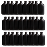 100ml Black Glass Flask Bottles with Black Tamper Evident Caps 120 Pc Carton
