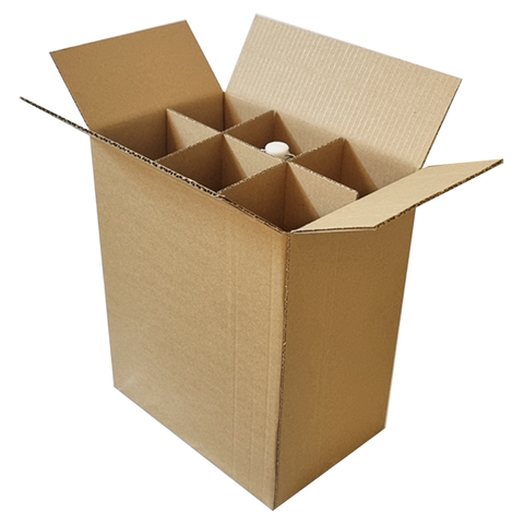 6 Bottle Packaging Carton 32.5x27x18.00 Cms, – (10Pc Pack) - Willow 6 Bottle Packaging Carton 32.5x27x18.00 Cms, – (10Pc Pack) - Willow