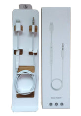 Lightning to 3.5mm Male Aux Stereo Audio Cable, Premium Car Aux Cord For iPhone 7 / 7 Plus Perfect Compatible of iOS 10.3/11 and later with Volume Control and Switch Songs(White)