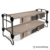 Disc-O-Bed XL with Organizers Includes Height Extension & Foot Pads - Tan