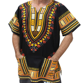 Tribe Premium Traditional Colourful African Dashiki Thailand Style - Black