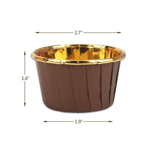 50Pcs Disposable Aluminum Foil Baking Cups Muffin Cup Cake Wrappers - WILLOW