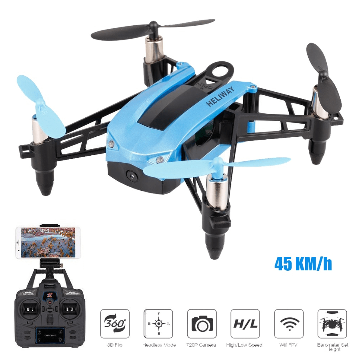 HELIWAY 903HS 2.4Ghz High Speed Selfie Drone Racing Quadcopter