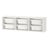TROFAST Wall storage, white, white