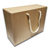 Heavy Duty Kraft Corrugated Cartons With Ribbon Handle 28x20x12Cms (12 PC/Pack) - Willow