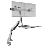 SH-S02C02 Dual Screen Premium Gas Spring Computer Desk-top Mount - Olmecs