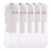 Willow Non-Woven Garments Cover for Abayas, long Dress, Jelebya Evening Dress With Zipper (10 Pc Pack) (165 x 60cm,) White