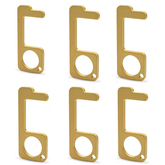 6 PCS Clean Door Opener, Touchless Clean Key Brass Alloy
