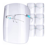 Face Shield Cover With Glasses Frame (6Pc Pack)