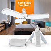 Foldable Three-Leaf Fan Bulb Light Household Lamps AC175-265V - (Cool White 45W E27)