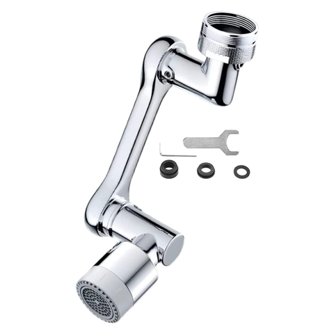 Faucet Extender, 1080° Rotating Large-Angle Rotating Robotic Arm Faucet Aerator, Kitchen Sink Splash