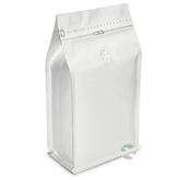 Coffee Pouches Resealable Coffee Bag with valve, Flat Bottom Pull Tab Zipper 1Kg (25 Pc Pack) - Willow