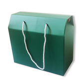 Heavy Duty Medium GREEN Kraft Corrugated Boxes with Rope Handles 30x14x26Cm (10Pc Pack) - Willow