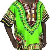 Tribe Premium Traditional Colourful African Dashiki Thailand Style - Green