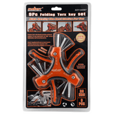 Anti Slip Folding Torx Key Set of 9 Pieces