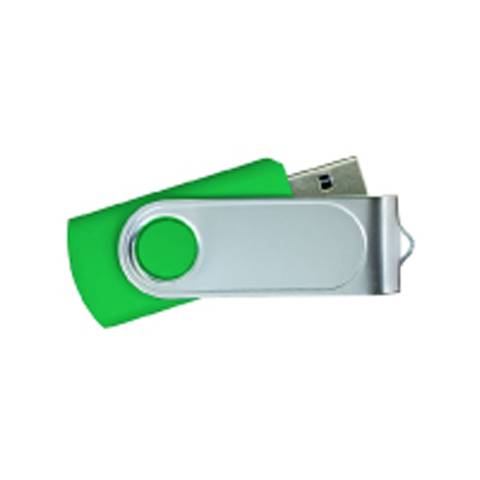 Olmecs Promotional Silver Swivel USB with 2 side Epoxy 32GB (12 Pc Pack)