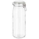 KORKEN Jar with lid, clear glass 2 l (30.5 x 11Cms)