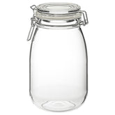 KORKEN Jar with lid, clear glass 1.8 l (21.5 x 12.5Cms)