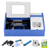 DIY Engraving Machine 40W CO2 with USB Port Only for Windows System 12x8" Blue