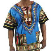 Tribe Premium Traditional Colourful African Dashiki Thailand Style - Sky Blue