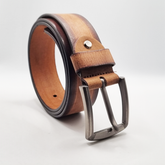 Laurence Olivier Genuine Premium Classic Leather Dress Belt - Brown