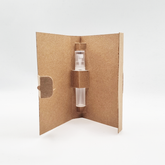 Refillable 2ml Sample Spray Perfume Bottle with Blank Paper Card Holder Kraft (50Pc Set) - Willow