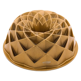 Bundt Pan Pandora Cake Pan Aluminium Cake Mold Non Stick Coating Gold (Size: 24CM x 24CM x 10CM) - LIFE SMILE