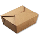 100 Pcs Kraft PE Takeaway Boxes (56oz) - Willow