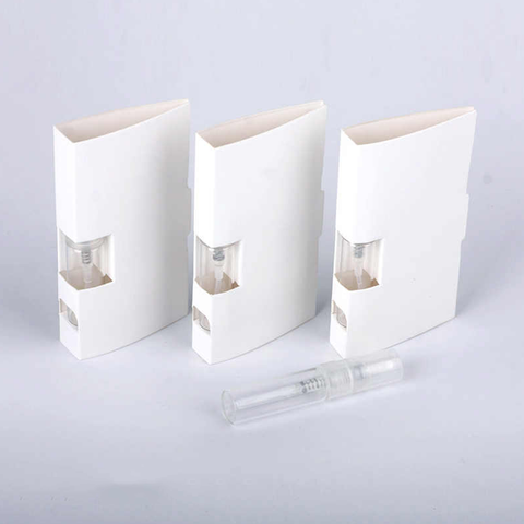Refillable 2ml Sample Spray Perfume Bottle with Blank Paper Card Holder Mint (50Pc Set) - Willow