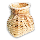 12-Piece Handmade Wicker Party Basket Set Brown 16centimeter