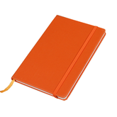 Olmecs PU Soft Leather Covered Notebook With Elastic Strap - Orange
