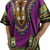 Tribe Premium Traditional Colourful African Dashiki Thailand Style - Purple