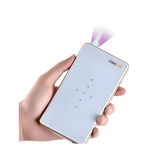 Coolux Q6-Classic Wireless Mini WiFi Portable Projector, White with Orange - SquareDubai