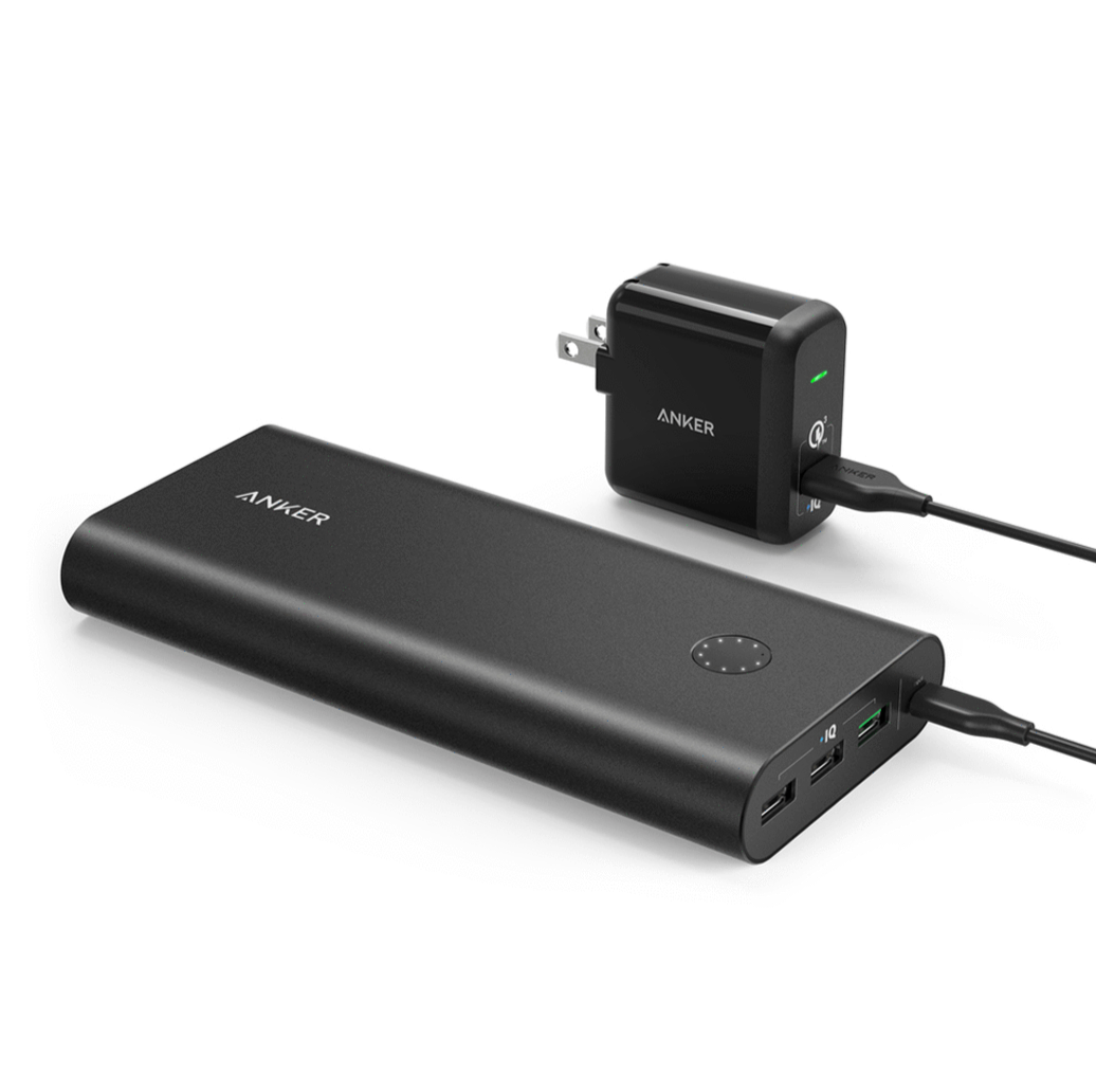 Anker PowerCore 26800 Portable Charger with USB Wall Charger & QC2.00 - Black - SquareDubai
