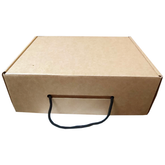 Large Brown Kraft Boxes with Rope Handle 39x29x13 Cm (10Pc Pack)