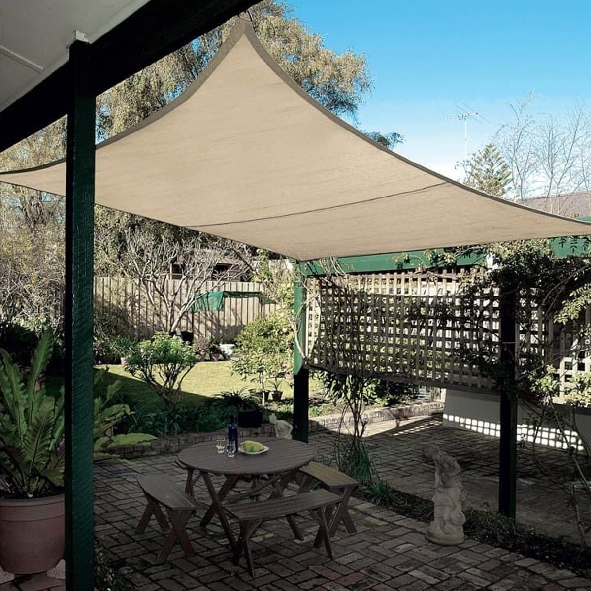 Coolaroo Square Shade Sail 5.4 x 5.4 m Beech Emaratshop