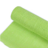 Jute Burlap Fabric Ribbon Roll DIY Sewing Craft Tablecloth Home Decor (50cm x 3m) - Light Green
