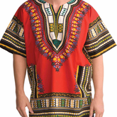 Tribe Premium Traditional Colourful African Dashiki Thailand Style - Red