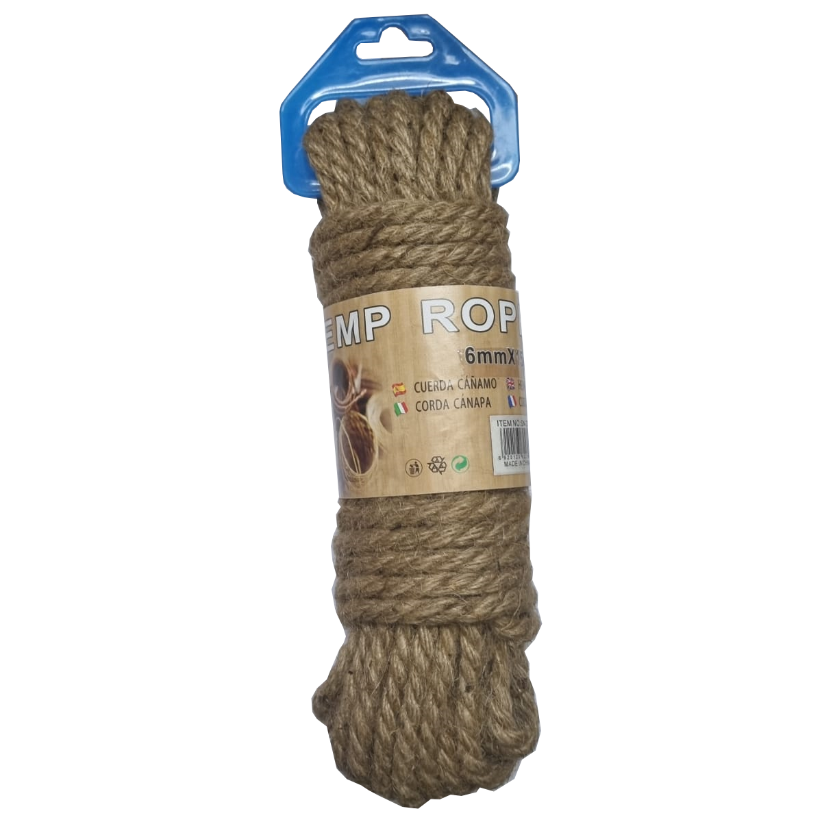 6mm Jute Rope,15mtr Thick Hemp Rope Strong Natural Jute Rope with