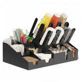 Black Acrylic Coffee Condiment Organizer