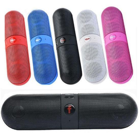 Pill Portable Shockproof Wireless Bluetooth Stereo Speaker For iPhone PC Laptop Red