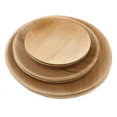 Round Disposable Palm Leaf Plates - 10 Piece Pack