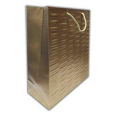 Embossed Design Luxury GOLD Paper Gift Bags with Rope Handle (Set of 12Pcs) Size (32x26x12 Cms) - Willow