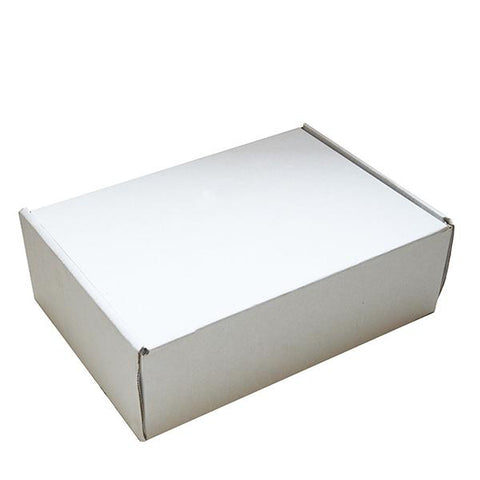 E-flute White Corrugated Packaging Box  31x28x8.5 Cm (10Pc Pack) - Willow