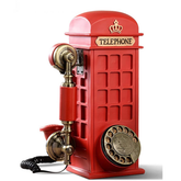 Retro Landline Phone Antique Fixed Telephone - Red