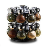 Glass Spice Jar Set - 16 Piece