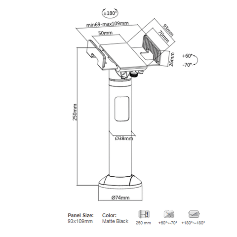 Olmecs Universal Credit Card Terminal Stand SH 004PS Olmecs Universal Credit Card Terminal Stand SH 004PS
