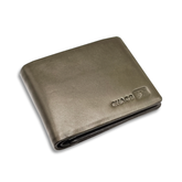 Men Grey Genuine RFID Leather Wallet - Regular Size (5 Card Slots) - Chaos